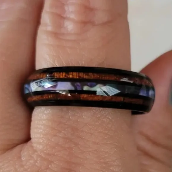 🆕️ Wood Inlay Ring - Picture 3 of 5